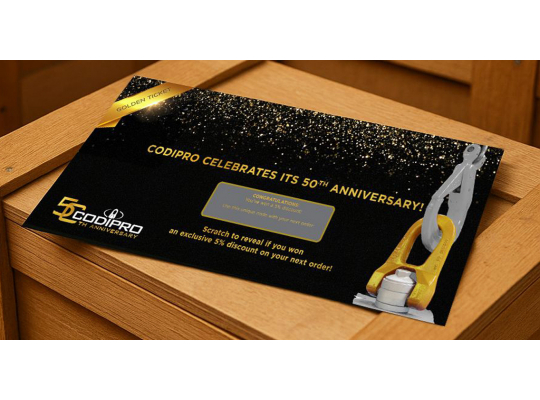 CODIPRO fête ses 50 ans avec la campagne Golden Ticket