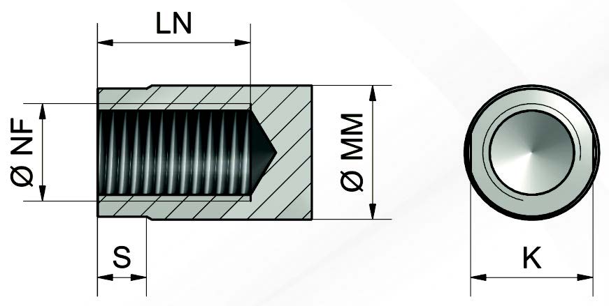 Hydraulikzylinder, doppeltwirkend, VFA serie - Type MF1